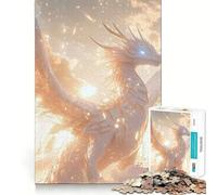 Puzzle del Drago Bianco tra le Nuvole per adulti,1000 pezzi,gioco di memoria e allenamento per la mente,taglio preciso,finitura di alta qualità,un modo coinvolgente per trascorrere il tempo libero