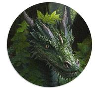 Puzzle del drago della giungla verde da 1000 pezzi per adulti, puzzle fai da te per la casa, regalo per adulti (dimensioni 67,5x67,5 cm)