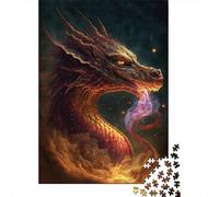 Puzzle del drago di fuoco in paradiso per adolescenti, 1000 pezzi, regali di Natale, puzzle rompicapo per adulti, 1000 pezzi (38x26 cm)
