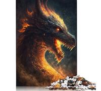 Puzzle del drago di fuoco in paradiso, stimolante e stimolante, 100% in cartone riciclato, per adulti e adolescenti, regalo di compleanno, 1000 pezzi (75x50 cm)
