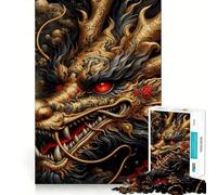 Puzzle del Drago d'Oro Mitico da 1000 Pezzi per Adulti, Regalo, Gioco di Mente, Giocattolo per Momenti di Frammento, Taglio Preciso, Sorpresa di Compleanno (38x26cm)