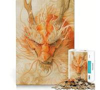 Puzzle del Drago Leggendario Arancione per adulti, 1000 pezzi, rompicapo per la mente, assemblaggio lento, regalo perfetto (38x52cm)