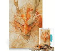 Puzzle del Drago Leggendario Arancione per Ragazzi, 1000 Pezzi, Gioco di Logica Stimolante, Silenzioso, Con Bordi Rifiniti, Elegante Regalo (50x75cm)