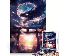 Puzzle del drago Torii Gate mitico per ragazzi, 1000 pezzi, gioco di logica stimolante, divertimento condiviso, bordi trasparenti, regalo perfetto (50x75cm)