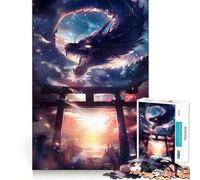 Puzzle del drago Torii Gate mitico per ragazzi, 1000 pezzi, gioco di logica stimolante, divertimento condiviso, bordi trasparenti, regalo perfetto (50x75cm)