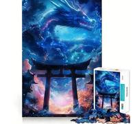 Puzzle del drago Torii mitico per adulti, 1000 pezzi, gioco di abilità mentale, assemblaggio lento, regalo delizioso (38x26cm)