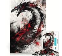 Puzzle del Drago Vichingo Nidhogg da 1000 pezzi,gioco di concentrazione mentale,tagli di precisione,bordi lisci,attività coinvolgente per serate tranquille (38x26cm)