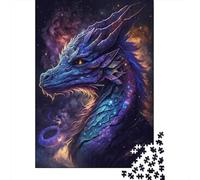 Puzzle del drago volante della galassia, sfida difficile, puzzle in cartone riciclato al 100% per adulti, adolescenti, regali di Halloween, 300 pezzi (40x28 cm)