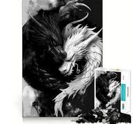 Puzzle del Drago Yin Yang per adolescenti,1000 pezzi,gioco divertente per la mente,connessione pulita e senza interruzioni,un modo coinvolgente per passare il tempo libero (38x52cm)