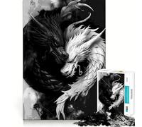 Puzzle del Drago Yin Yang per adulti,1000 pezzi,gioco stimolante per la mente,pezzi precisi e facili da incastrare,attività rilassante di gruppo al chiuso (50x75cm)