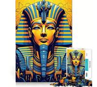 Puzzle del faraone Ramses II per ragazzi, 1000 pezzi, gioco divertente e stimolante, decorazione murale con ritagli chiari (38x26cm)