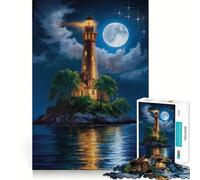 Puzzle del faro antico,1000 pezzi,gioco stimolante per la mente,incastro perfetto,intrattenimento domestico confortevole per tutti (38x52cm)