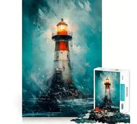 Puzzle del faro innevato per adulti, 1000 pezzi, rompicapo, per il tempo libero a casa, da assemblare, regalo di compleanno (38x26cm)