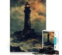 Puzzle del faro invecchiato per adulti,1000 pezzi,gioco di memoria e allenamento per la mente,taglio preciso,finitura di alta qualità,un modo coinvolgente per trascorrere il tempo libero (50x75cm)