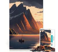 Puzzle del fiordo per ragazzi, 1000 pezzi, gioco per allenare la mente, semplice e divertente da assemblare, regalo prezioso 50x75cm