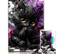 Puzzle del gattino del diavolo per adolescenti, puzzle da 1000 pezzi per adolescenti, aiuta il cervello a esercitare i giocattoli avvincenti per coltivare la pazienza, un'opera d'arte 38x26cm