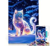 Puzzle del Gatto delle Nevi Invernale,1000 pezzi,gioco di concentrazione mentale,taglio di precisione,bordi lisci,gioco significativo per costruire connessioni (50x75cm)