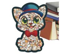 Puzzle Del Gatto Giochi in Legno a Forma di Animali Colorati