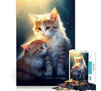 Puzzle del Gatto Protettore per Adulti, 1000 Pezzi, Gioco Stimolante per la Mente Calma, Opera d'Arte Chiara da Collezione 50x75cm