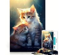Puzzle del Gatto Protettore per Adulti, 1000 Pezzi, Stimola la Memoria, Momenti Rilassanti, Assemblaggio, Lista dei Desideri di Babbo Natale 38x52cm
