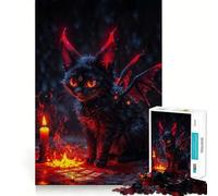 Puzzle del Gatto Strega,1000 pezzi,gioco stimolante per la mente,incastro perfetto,ideale per il relax in casa (50x75cm)