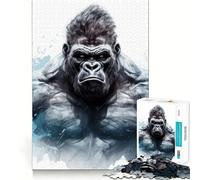 Puzzle del Gorilla Arrabbiato 1000 Gioco di memoria ad alta precisione Taglio di precisione Sfida interattiva per il cervello per la casa (38x26cm)