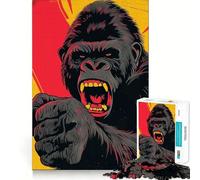 Puzzle del Gorilla Arrabbiato per Ragazzi,1000 Pezzi,Gioco di Sviluppo Mentale,Dimensioni Uniformi,Pezzi Precisi,Divertimento in Famiglia,Attività Serale (50x75cm)