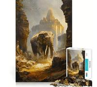 Puzzle del Guardiano del Tempio da 1000 pezzi per adulti, gioco stimolante per la mente, per momenti di relax, arte da collezione con dettagli nitidi 50x75cm