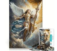 Puzzle del Guerriero Angelico,1000 pezzi,gioco per lo sviluppo delle capacità cognitive,superficie liscia e priva di sbavature,rilassante attività di gruppo al chiuso (50x75cm)