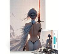 Puzzle del Guerriero dai Capelli Bianchi per adulti,1000 pezzi,gioco stimolante per la mente,dimensioni uniformi,pezzi precisi,ideale da portare in viaggio,gioco per allenare la mente,regalo (38x52cm)