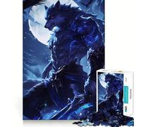 Puzzle del guerriero lupo mannaro per ragazzi,1000 pezzi,gioco stimolante per la mente,montaggio sicuro e stabile,attività di condivisione per i propri cari (38x52cm)