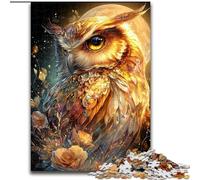 Puzzle del Gufo d'Oro per Adolescenti, Puzzle da 1000 Pezzi, Antistress, Vacanza, Tempo Libero, Interazione Genitori-Figli (50x75cm)
