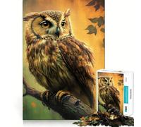 Puzzle del gufo marrone da 1000 pezzi per adolescenti migliora la memoria, rilassante e divertente, con bordi netti, 38x26cm