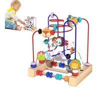 Puzzle Del Labirinto Perle In Legno, Tracce Di Montagne Russe, Gioco Di Attività Per Bambini, Con Costruzione In Legno Premium, 22.5x22.5x15cm, Per Bambino, Ragazzi, Ragazze, Bambini In Età Prescolare