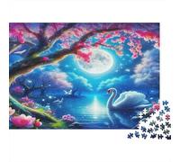 Puzzle del Lago della Luna da 1000 Pezzi | per Adulti e Adolescenti - Terra, Mare, Luci - Rompicapo Impossibile e Difficile e Regalo 52x38cm