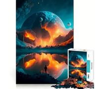 Puzzle del Lago per Ragazzi 1000 Pezzi Gioco di Logica Pura Tranquillo Calmo Design Pulito Decorazione da Parete 38x26cm