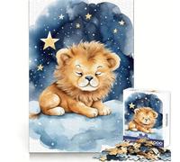 Puzzle del leoncino, 1000 pezzi, per ragazzi, allenamento intelligente, relax facile, taglio perfetto, regalo di Natale (50x75cm)