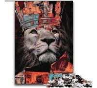 Puzzle del leone con corona per adulti e adolescenti, gioco stimolante, ideale come regalo per tutta la famiglia (70x100cm)