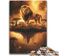 Puzzle del leone da 1000 pezzi per adolescenti, giocattoli avvincenti che stimolano l'intelligenza cerebrale, regali di compleanno per bambini dai 14 anni in su, 50x75cm