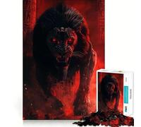 Puzzle del leone dagli occhi rossi nel tempio per ragazzi, 1000 pezzi, gioco intelligente, antistress, bordi affilati, regalo di compleanno (50x75cm)