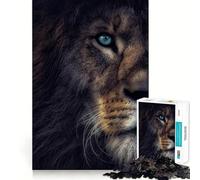 Puzzle del Leone per adolescenti, 1000 pezzi, gioco per allenare la mente, semplice e divertente da assemblare, regalo prezioso 38x26cm