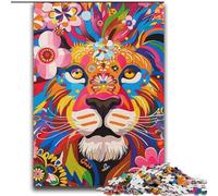 Puzzle del leone per adulti e adolescenti, 2000 pezzi, aiuta il cervello a esercitare i giocattoli avvincenti per coltivare la pazienza, gioco di sfida unico (70x100cm)