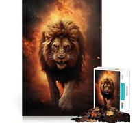 Puzzle del leone ruggente per adolescenti, 1000 pezzi, gioco per allenare la mente, rilassante, artistico, da assemblare, (38x52cm)