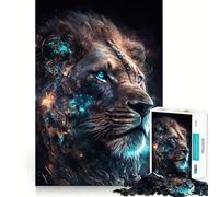 Puzzle del leone spaziale per ragazzi, 1000 pezzi, gioco di logica e abilità, rilassante, taglio preciso, regalo perfetto (38x26cm)