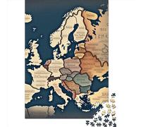 Puzzle del Lupo da 1000 pezzi, gioco impegnativo, puzzle della luna piena, alta difficoltà, cartone riciclato al 100%, ideale come regalo decorativo, 75x50 cm/1000 pezzi