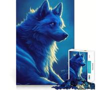 Puzzle del Lupo Invernale per Adulti,1000 Pezzi,Gioco Stimolante per la Mente,Pezzi a Incastro Perfetto,Attività Rilassante di Gruppo al Chiuso (50x75cm)