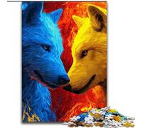 Puzzle del lupo per adolescenti, puzzle da 1000 pezzi, gioco per famiglie, antistress, sfida difficile, regalo per amici e parenti (50x75cm)