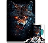 Puzzle del lupo per adulti e adolescenti, puzzle da 1000 pezzi, aiuta il cervello a esercitare i giocattoli avvincenti per coltivare la pazienza e l'interazione genitore-figlio (75x50cm)