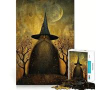 Puzzle del Mago della Foresta Fantasiosa,1000 pezzi,divertente,stimolante per la memoria,di qualità professionale,ideale per il taglio e come regalo per un'attività mentale (50x75cm)