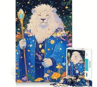 Puzzle del Mago Leone Bianco per adulti,1000 pezzi,gioco di memoria per allenare la mente,taglio laser per un incastro perfetto, alleviare lo stress (50x75cm)